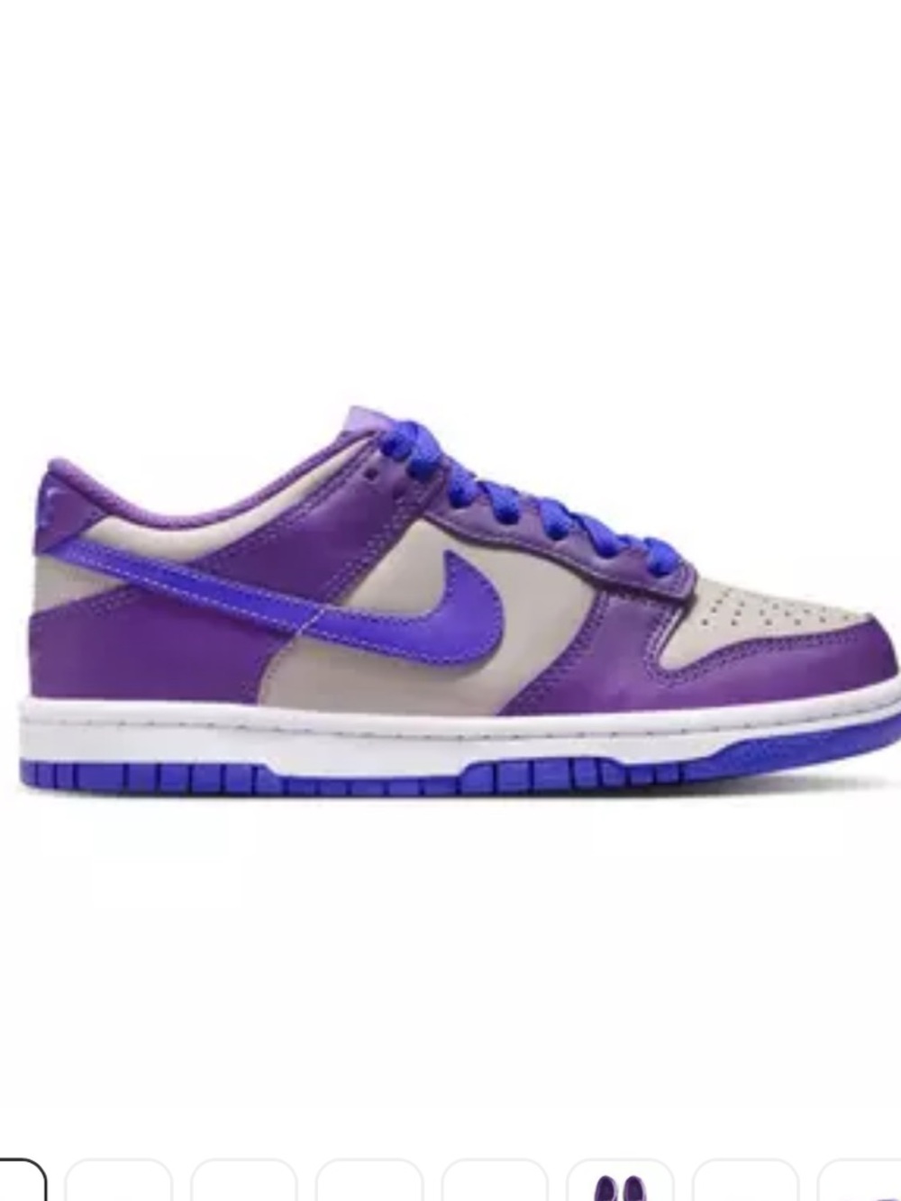 Nike Kids Dunk Low in Persian Violet and College Grey - purple - worn once!!